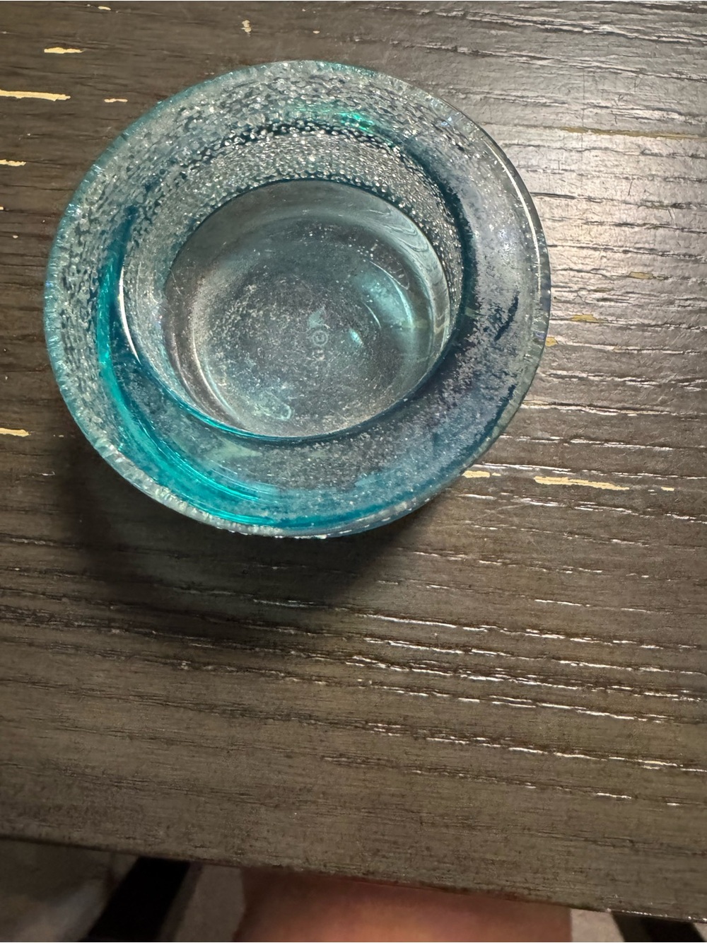 Swarovski Blue Glass candle holder - Decorative Home Dining Accent